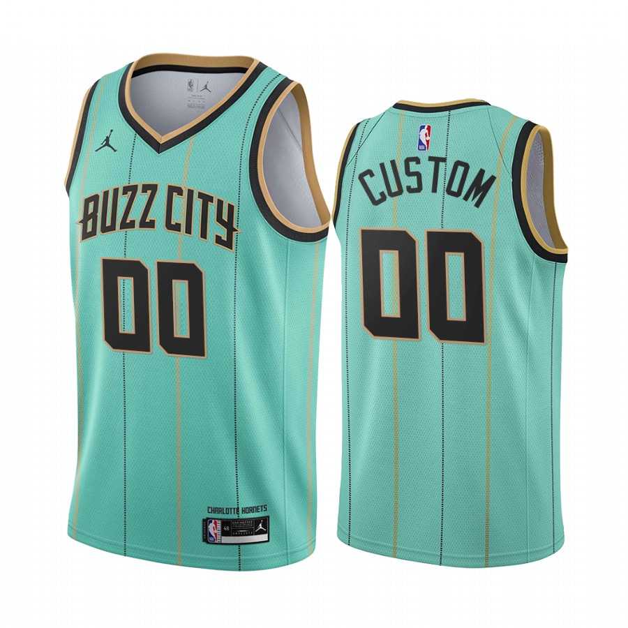Men & Youth Customized New Orleans Hornets Mint Green Nike Swingman 2020-21 City Edition Jersey